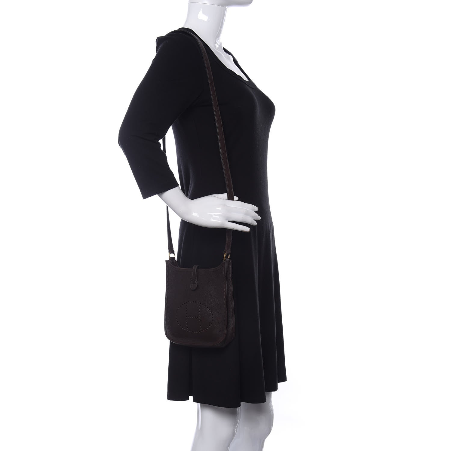 Hermes Epsom Evelyne TPM Chocolate 2 of 10