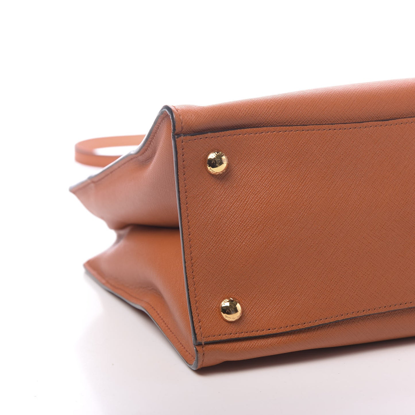 Saffiano Soft Triple Pocket Tote Papaya