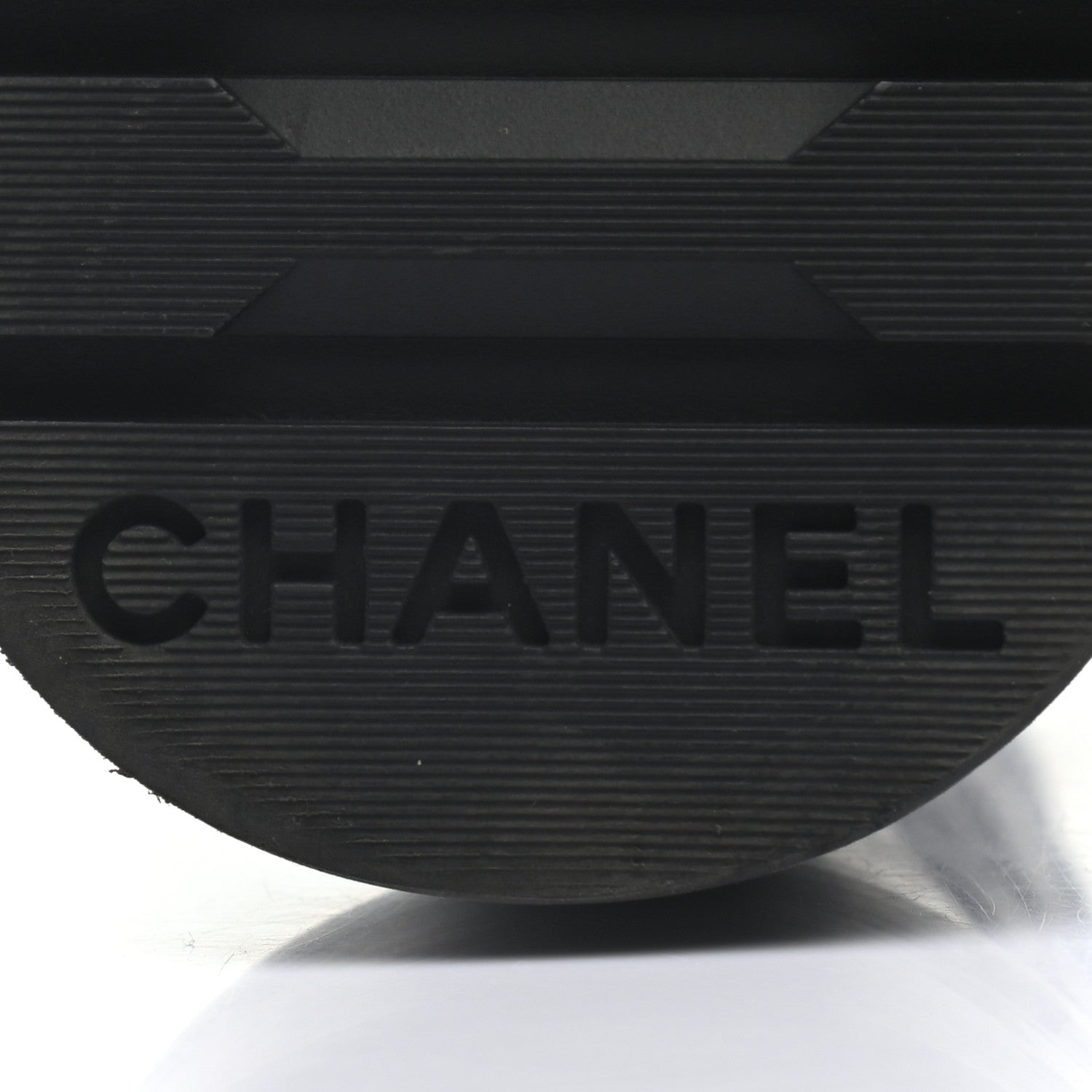 Chanel Shiny Calfskin Quilted Lace Up Combat Boots 35 Black 7 of 12