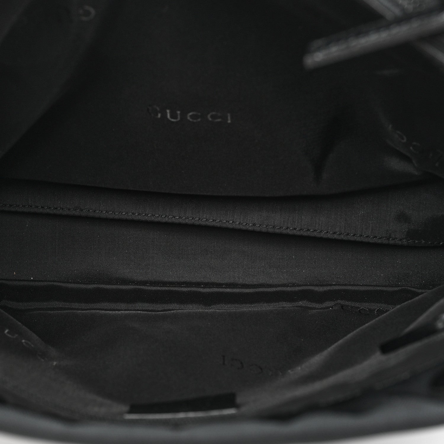 Gucci Nylon Bamboo Handle Bag Black 7 of 10