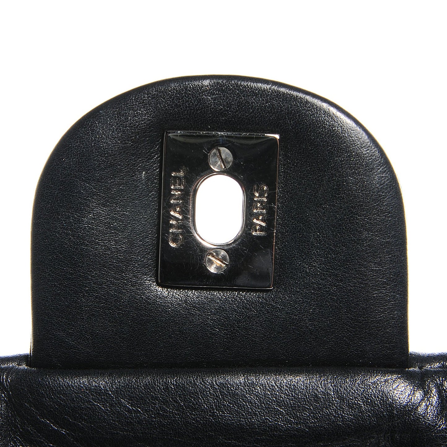 Calfskin Large Expandable Flap Bag Black