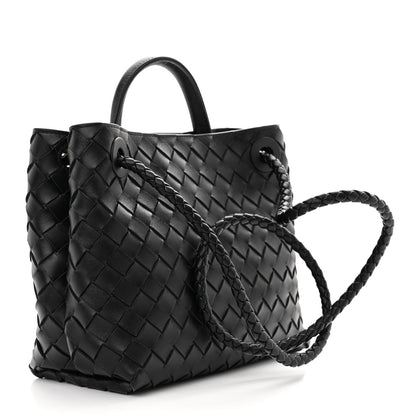 Bottega Veneta Nappa Intrecciato Small Andiamo Shoulder Bag Black 3 of 9