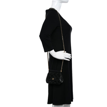 Chanel Patent Quilted Frame Clutch Flap With Chain Black 2 of 11