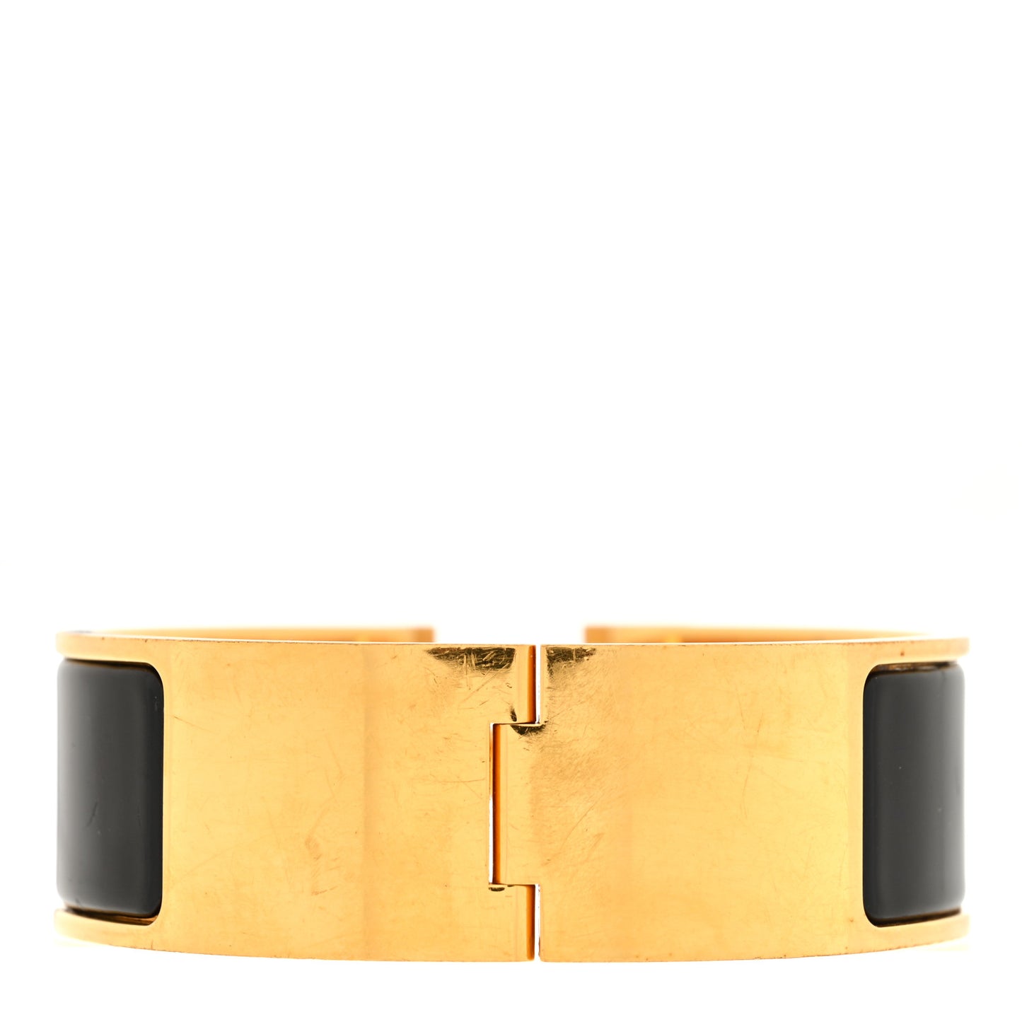 Enamel Wide Clic Clac H Bracelet GM Black