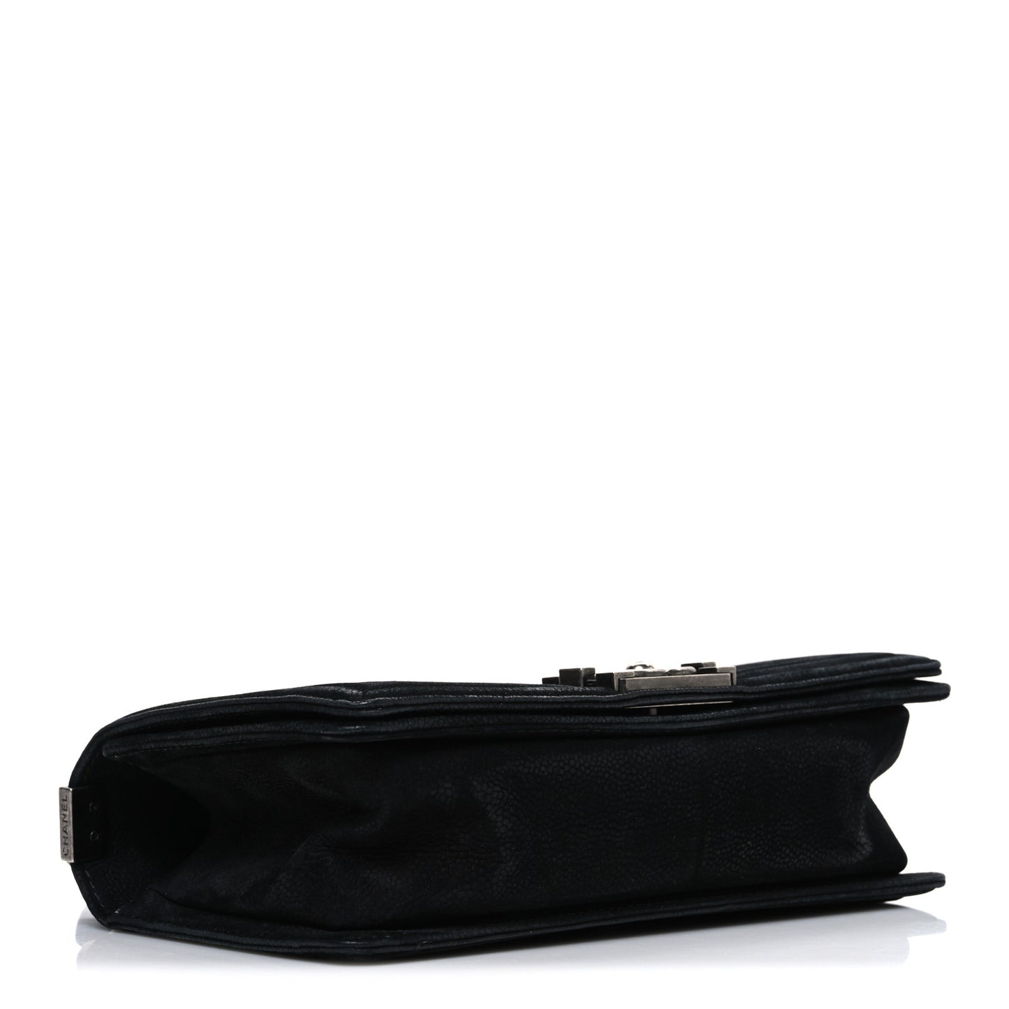 Bullskin Suede Caviar Quilted Medium Boy Flap Black