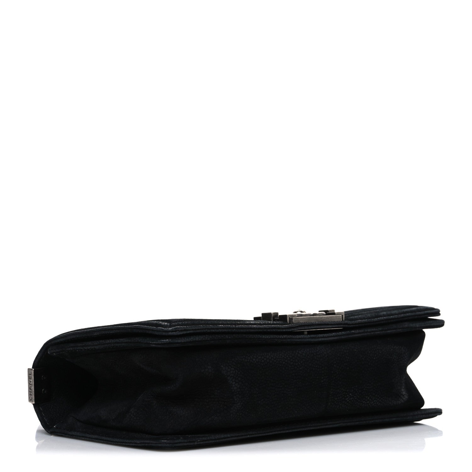 Chanel Bullskin Suede Caviar Quilted Medium Boy Flap Black 4 of 10