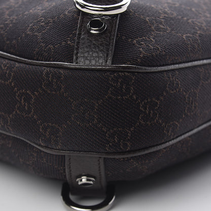 Gucci Denim Monogram Abbey D Ring Hobo Brown 10 of 10