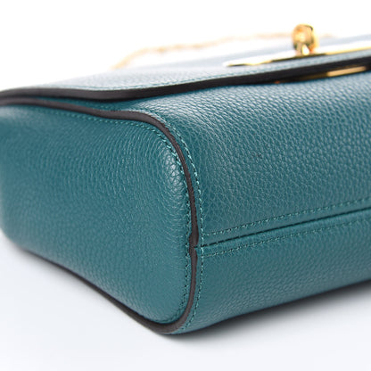 Mulberry Small Classic Grain Calfskin Small Lily Flap Ocean Green 9 of 10