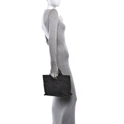 Hermes Canvas Herline PM Tote Grey 2 of 11