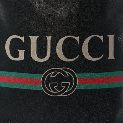 Gucci Calfskin Logo Drawstring Backpack Black 13 of 13
