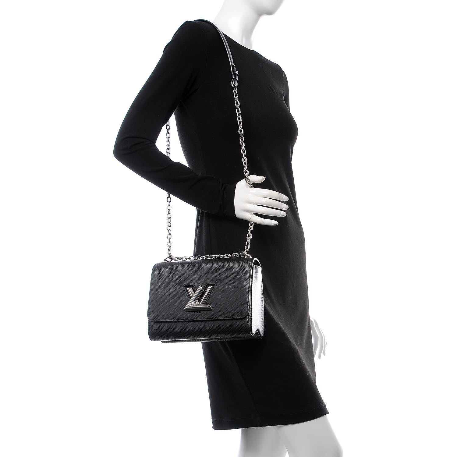 Louis Vuitton Epi Twist Shoulder Bag MM Black 2 of 7