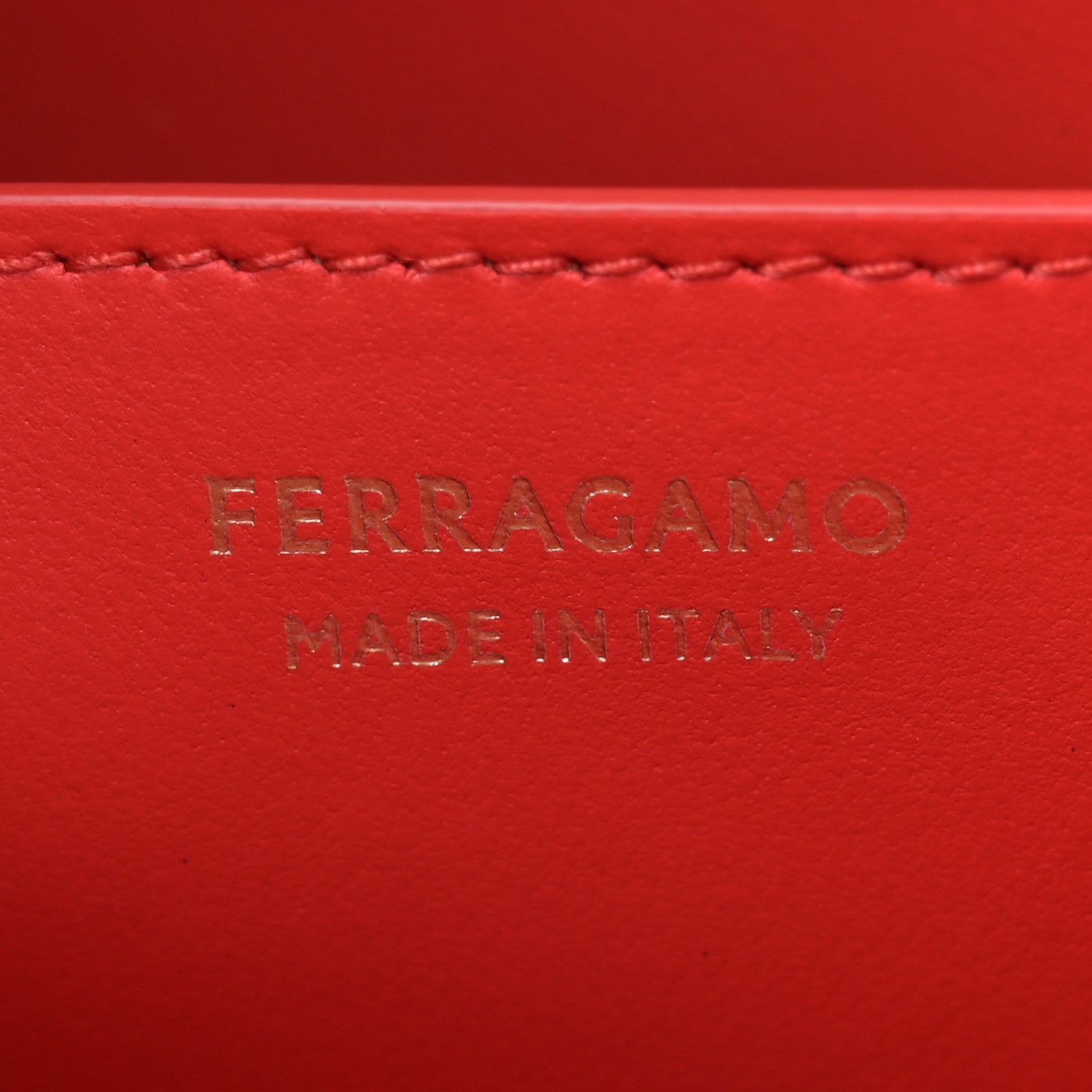 Salvatore Ferragamo Calfskin Large Hug Soft Bicolor Shoulder Bag Clay Flame Red 7 of 13