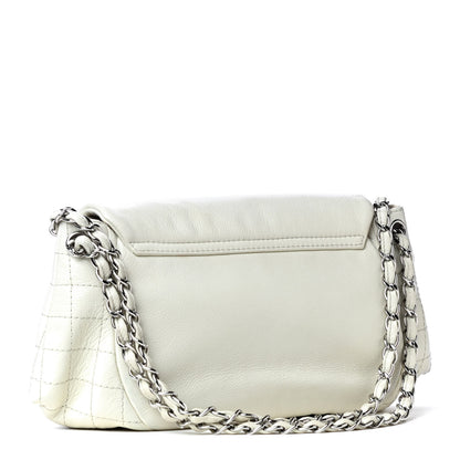 Chanel Caviar Half Moon Large Flap White 2 of 5
