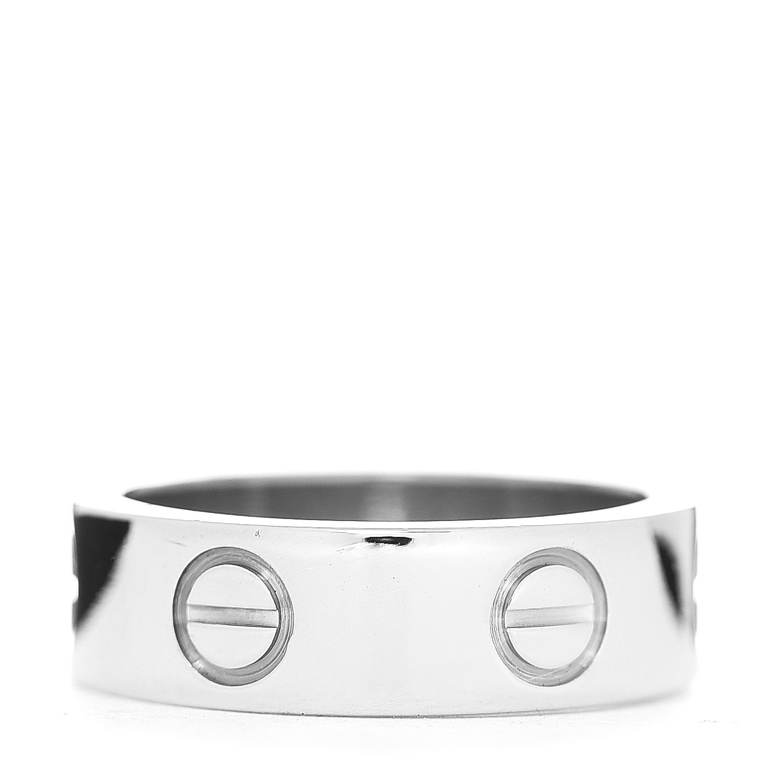 Cartier 18K White Gold 5.5mm LOVE Ring 49 4.75 2 of 4