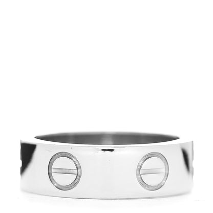 Cartier 18K White Gold 5.5mm LOVE Ring 49 4.75 2 of 4