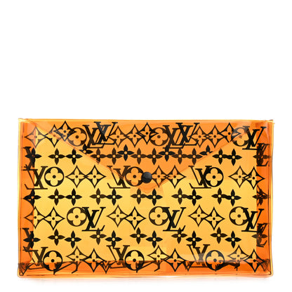 Louis Vuitton PVC Monogram Printed Envelope Pouch Orange 1 of 5