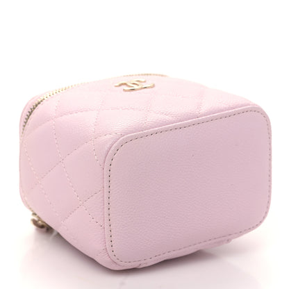 Chanel Caviar Quilted Mini Vanity Case With Chain Light Pink 4 of 10