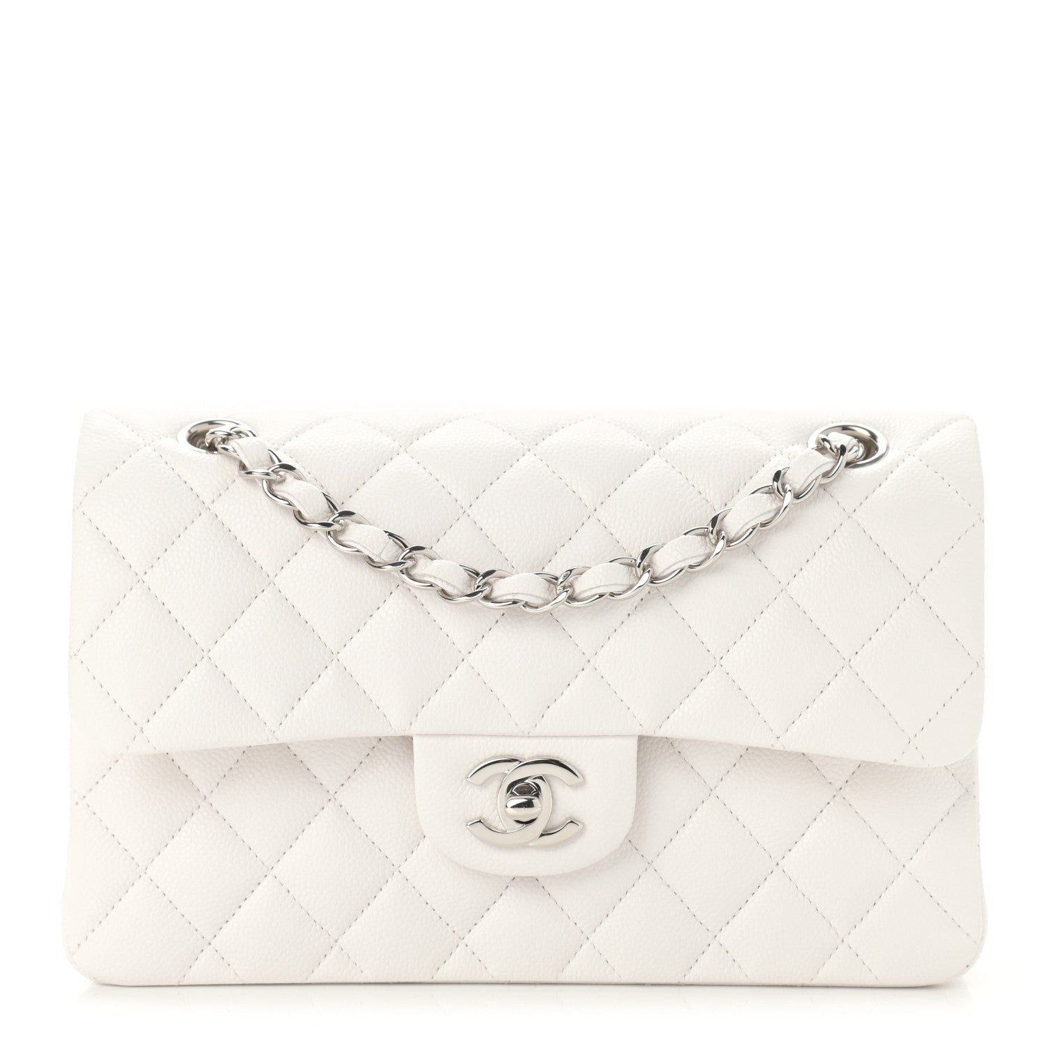 Chanel Caviar Quilted Small Double Flap White 1 of 9