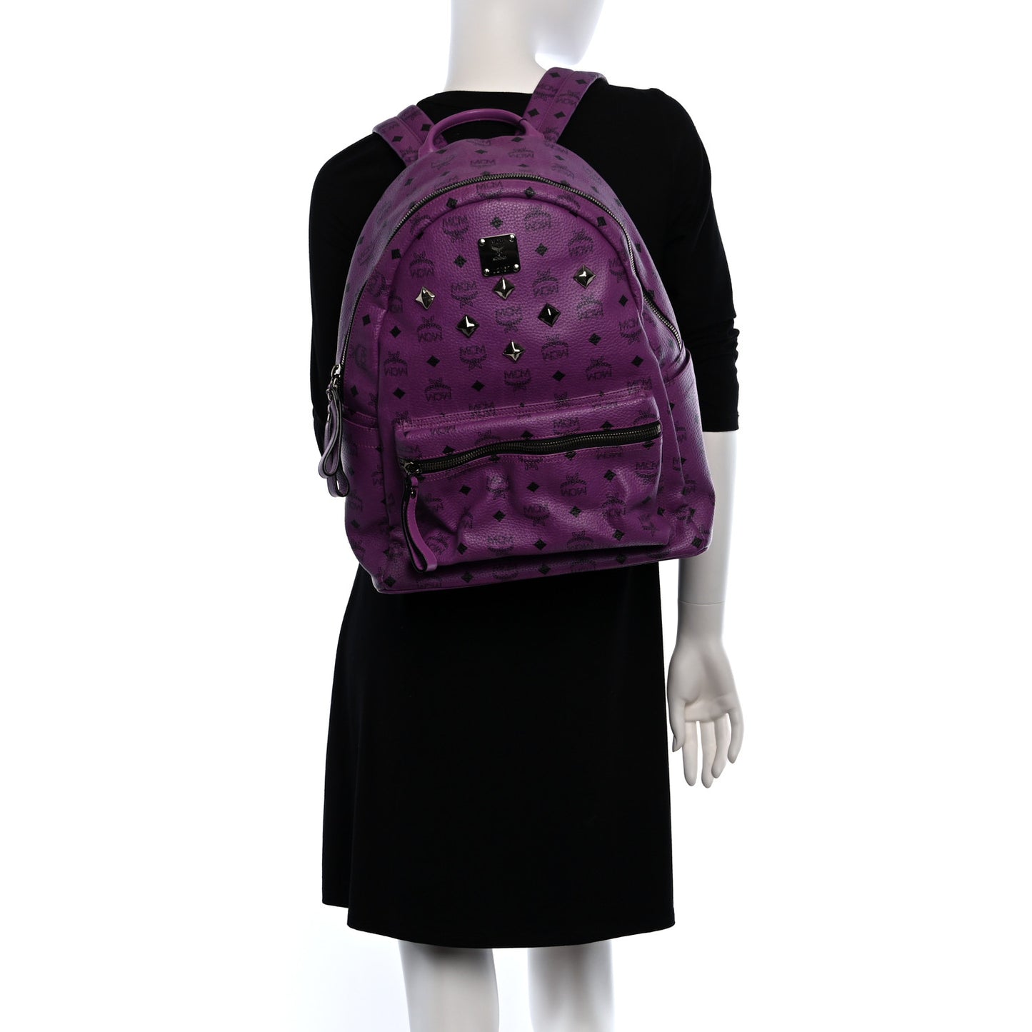 Visetos Medium Sprinkle Stud Stark Backpack Purple