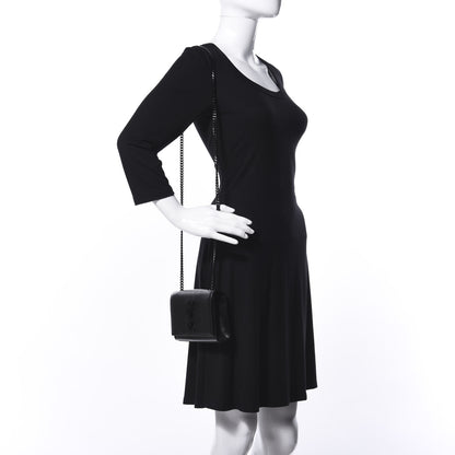 Saint Laurent Grain De Poudre Small Monogram Kate Satchel Black 3 of 14