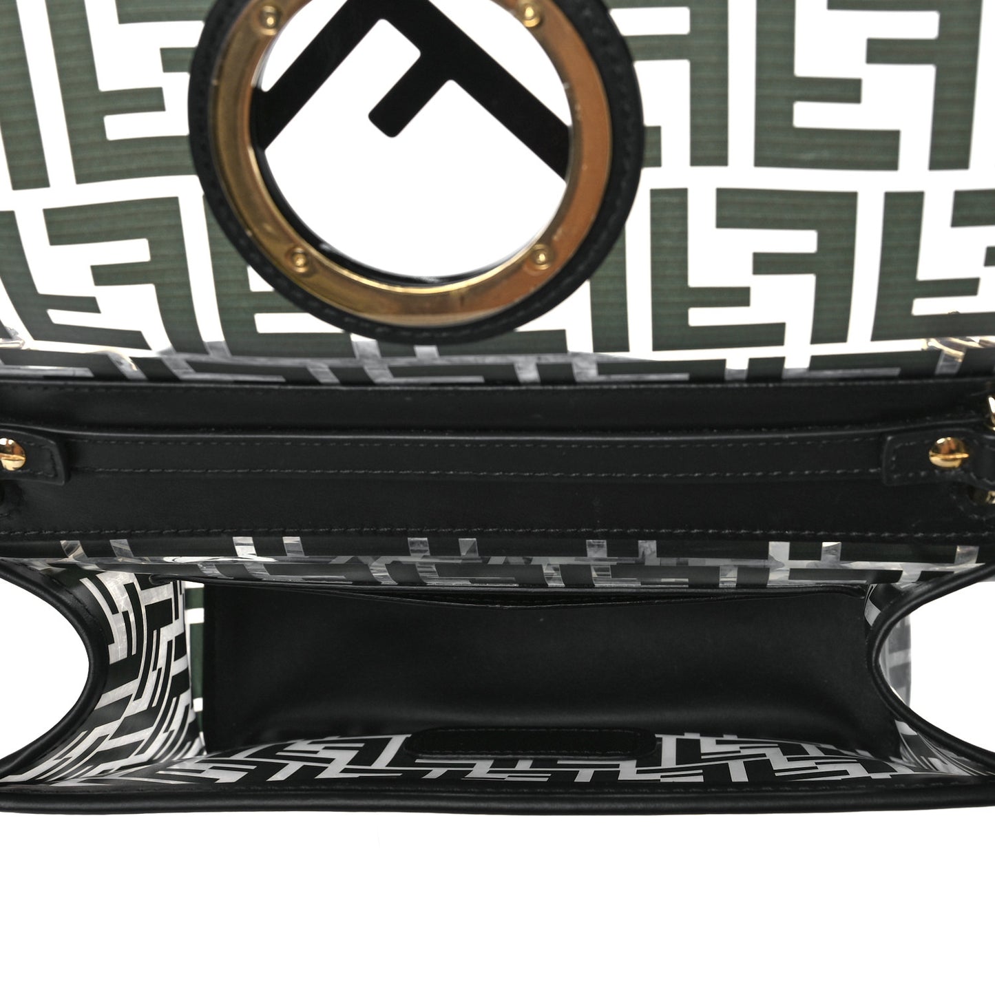 TPU FF Calfskin F is Fendi Kan I Shoulder Bag Black
