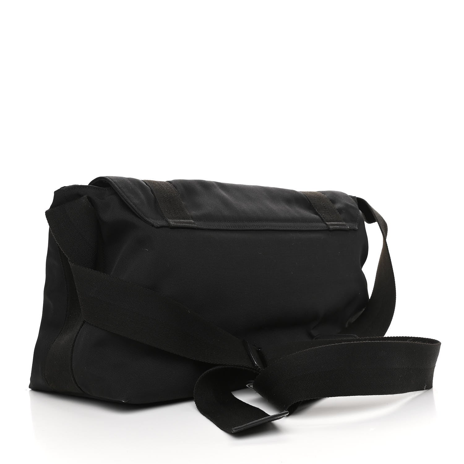 Gucci Canvas Double Buckle Flap Messenger Bag Black 3 of 11
