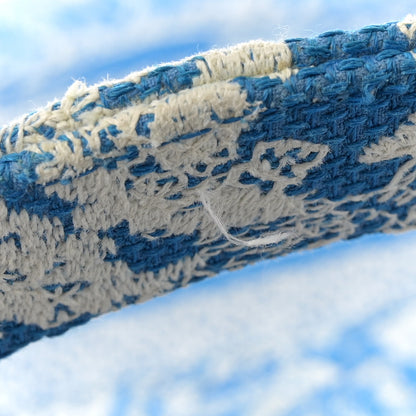 Christian Dior Toile de Jouy Embroidered Large Lady D-Lite Fluorescent Blue 12 of 14