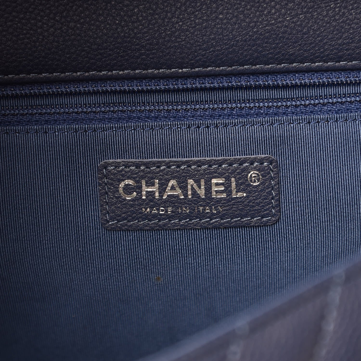 Chanel Caviar Chevron Quilted Large Puffy CC Flap Navy 6 of 10