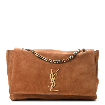 Saint Laurent Smooth Calfskin Suede Medium Reversible Monogram Kate Satchel Light Ochre 1 of 12