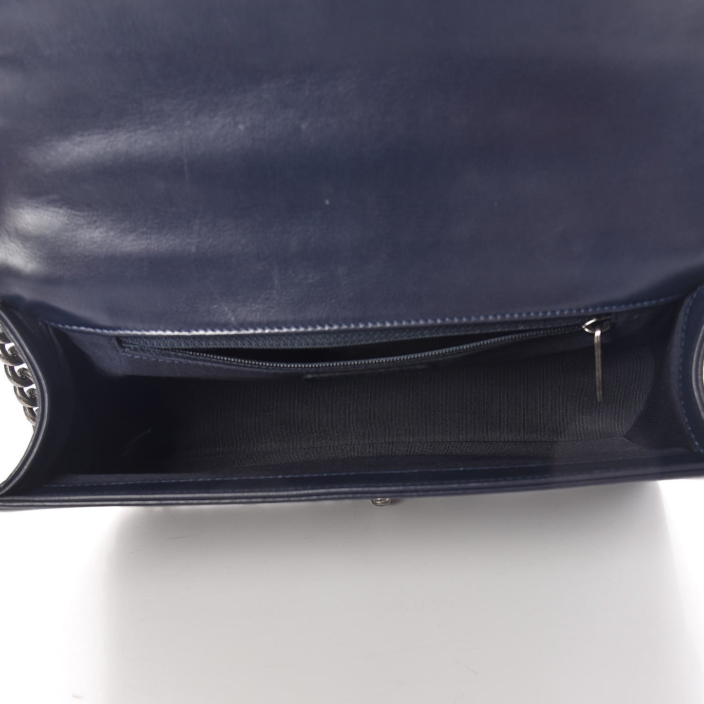 Lambskin Quilted New Medium Boy Flap Navy