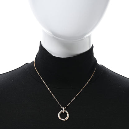Cartier 18K Pink White Yellow Gold Diamond Trinity Pendant Necklace 2 of 4