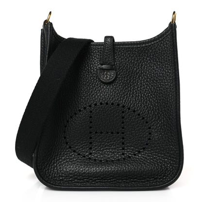 Hermes Taurillon Clemence Evelyne TPM Black 1 of 9