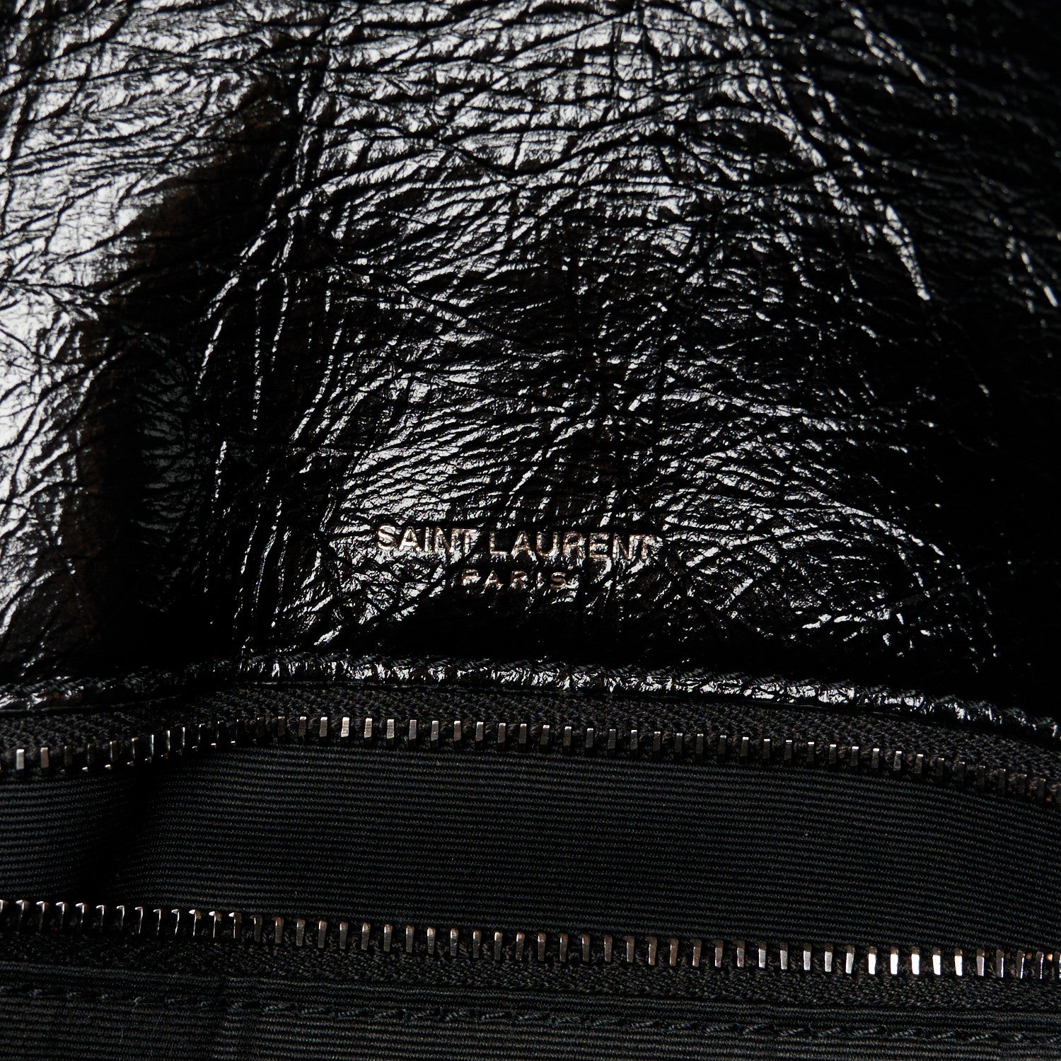 Saint Laurent Crinkled Calfskin Matelasse Monogram Medium Niki Chain Satchel Black 7 of 11