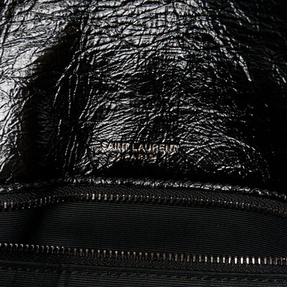 Saint Laurent Crinkled Calfskin Matelasse Monogram Medium Niki Chain Satchel Black 7 of 11