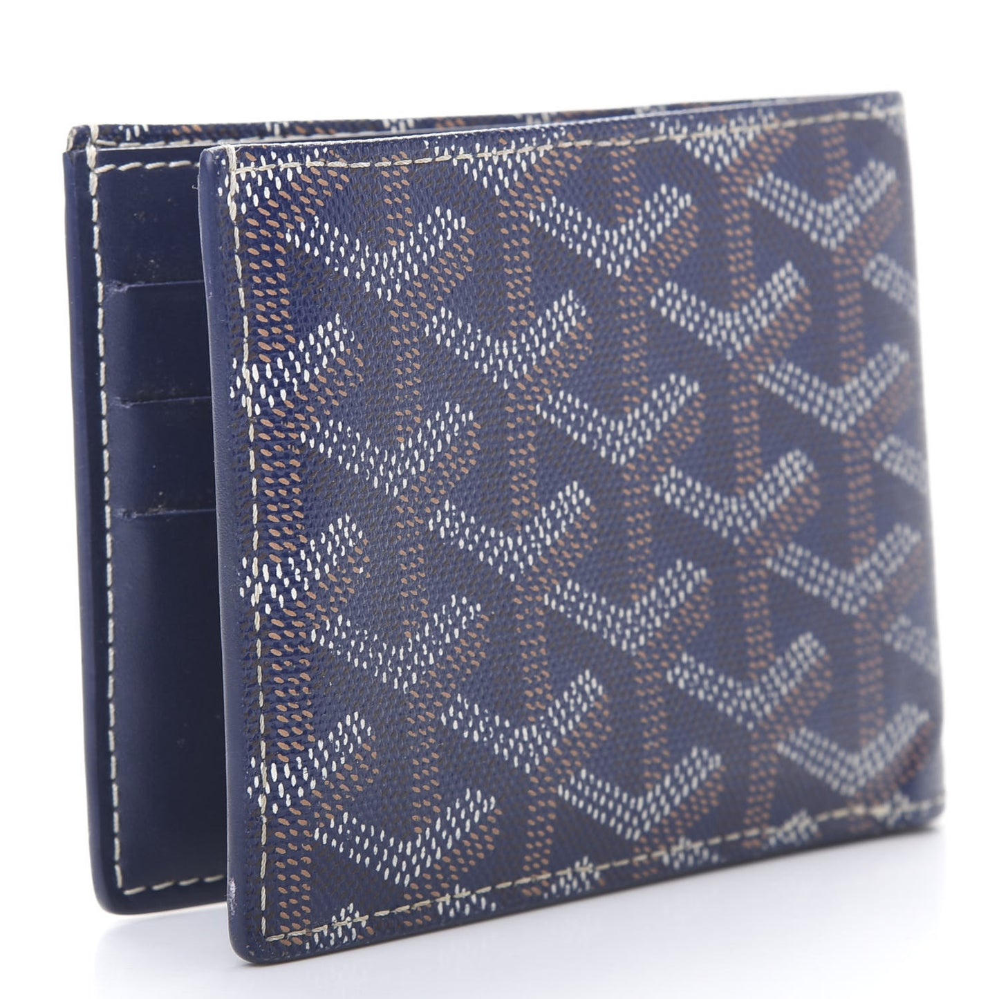 Goyardine Bi-Fold Wallet Navy