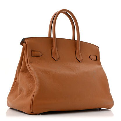 Hermes Taurillon Novillo Sea Surf and Fun Birkin 35 Toffee 3 of 15