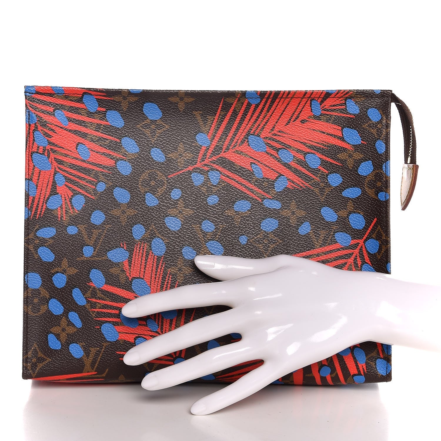 Louis Vuitton Monogram Jungle Dots Toiletry Pouch 26 Coquelicot Denim 2 of 7