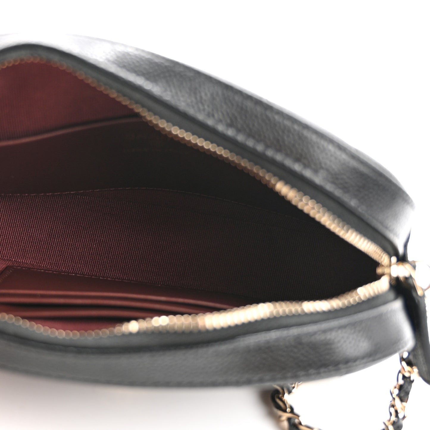 Caviar Quilted Chain Camera Bag Black