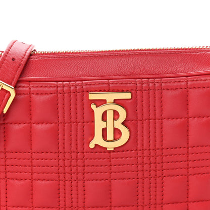 Burberry Lambskin Quilted Camera Bag Bright Red 8 of 13