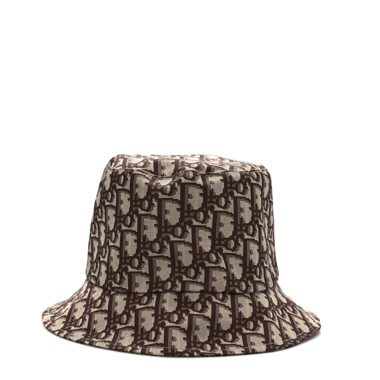 Oblique Toile De Jouy Reversible Teddy-D Small Brim Bucket Hat 58 Hazelnut Black