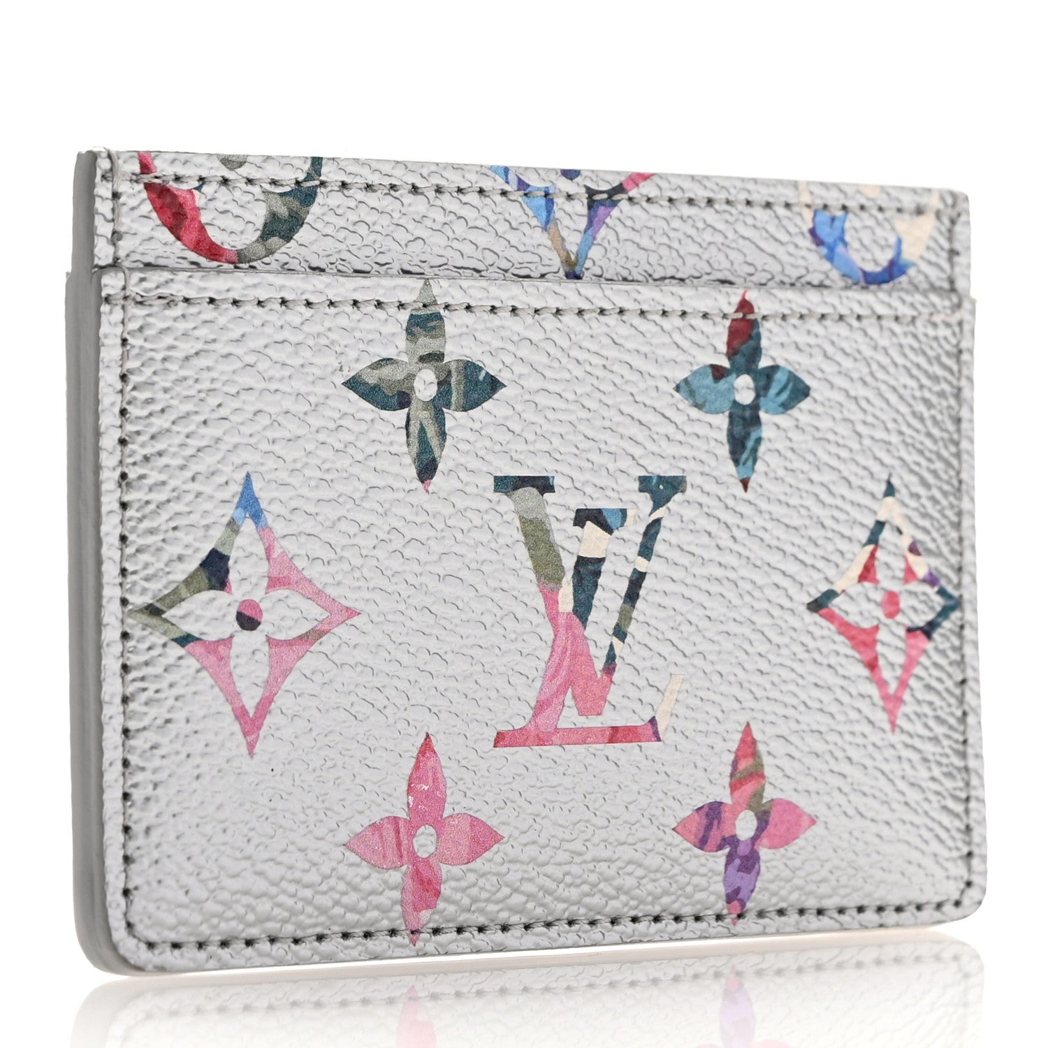 Louis Vuitton Metallic Monogram LV Garden Card Holder Silver 3 of 6