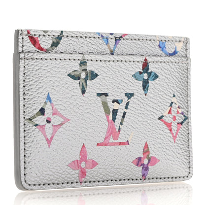 Louis Vuitton Metallic Monogram LV Garden Card Holder Silver 3 of 6
