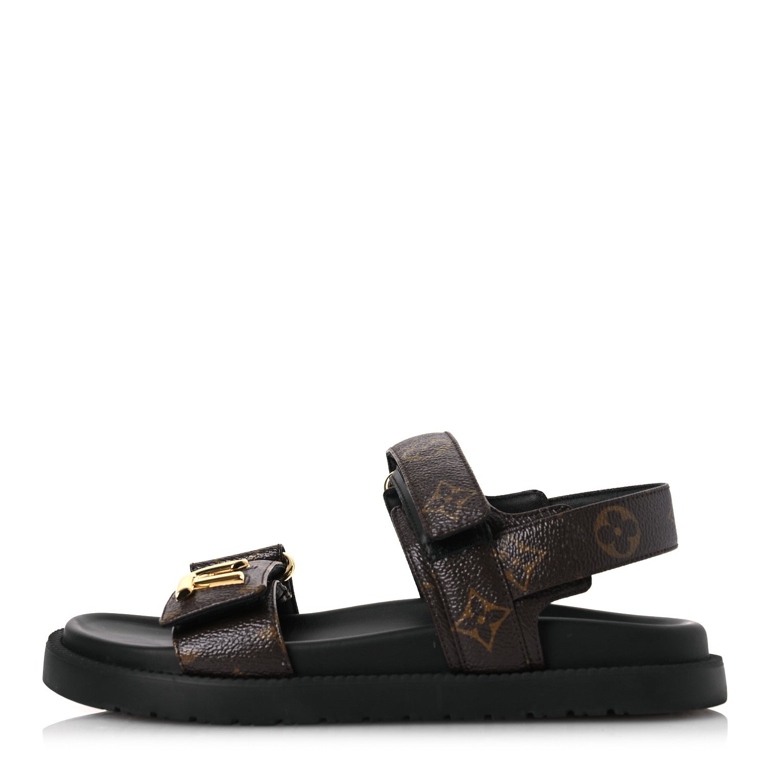 Louis Vuitton Monogram LV Sunset Comfort Flat Sandals 37 Cacao Brown 1 of 16