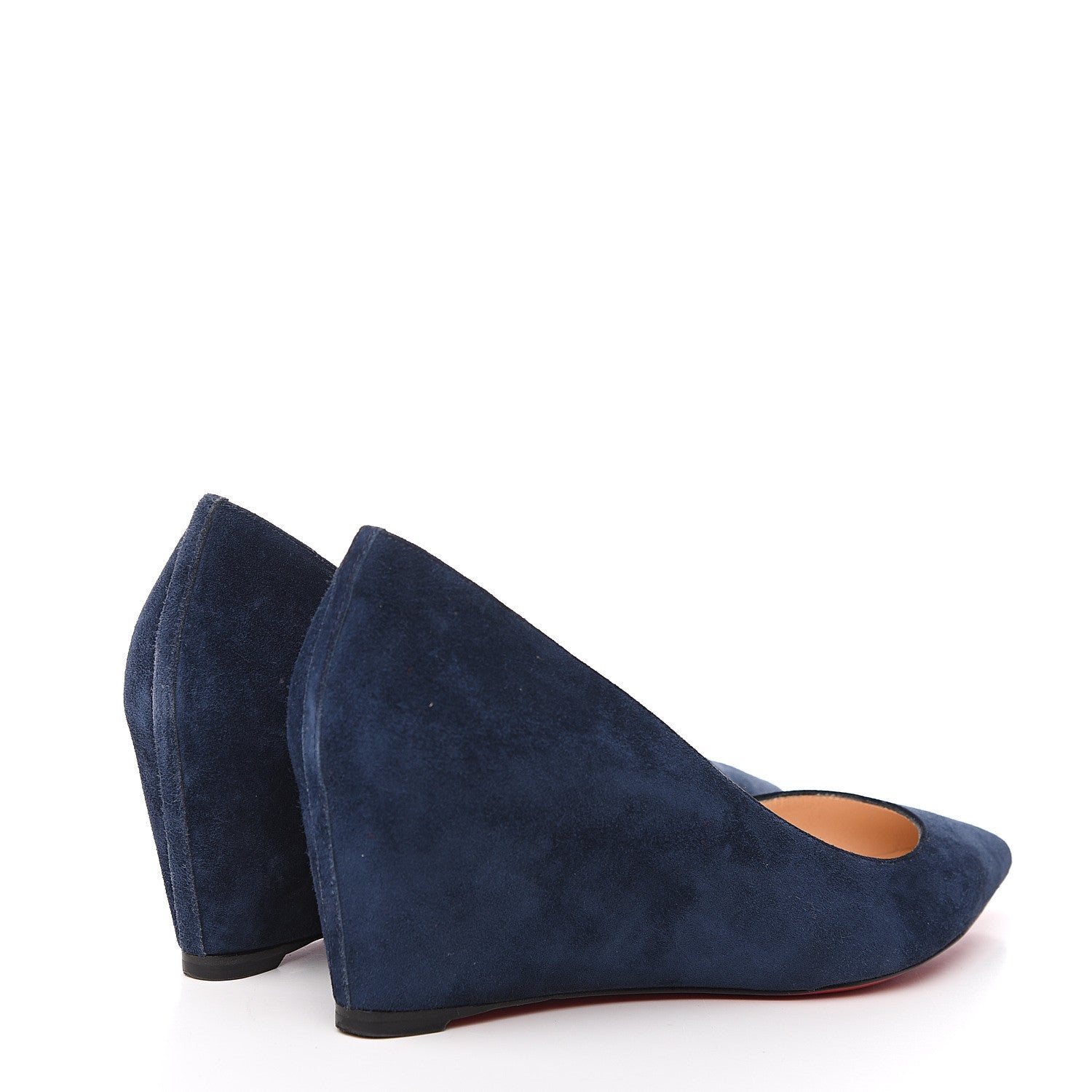 Christian Louboutin Veau Velours Pipina 55 Wedges 38.5 Night 4 of 10