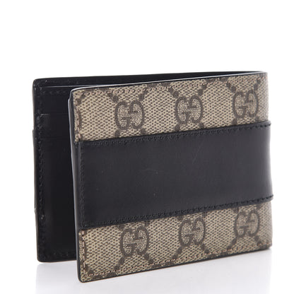Gucci GG Supreme Monogram Bi-Fold Wallet Black 3 of 6