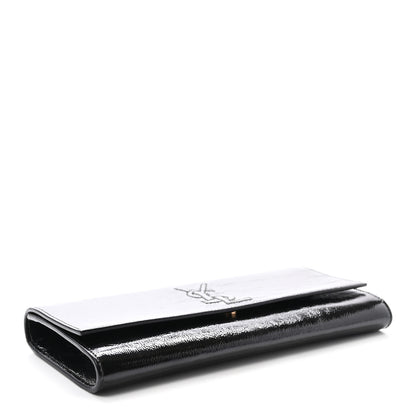 Saint Laurent Textured Patent Monogram Small Belle De Jour Clutch Black 4 of 6