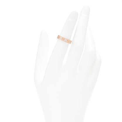 Cartier 18K Pink Gold Diamond 4mm LOVE Wedding Paved Band Ring 48 4.5 2 of 4