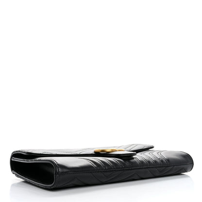 Gucci Calfskin Matelasse GG Marmont Clutch Black 4 of 8
