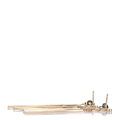 Gucci 18K Yellow Gold Running G Drop Chain Earrings 3 of 4
