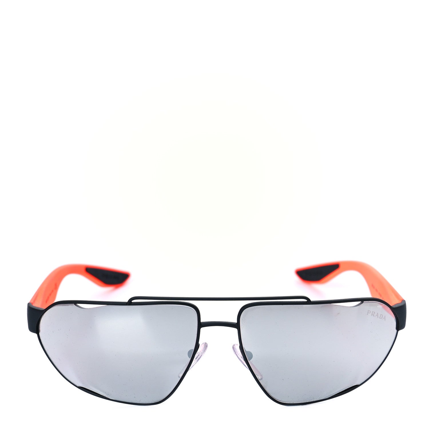 Prada Metal Sport Aviator Sunglasses SPS 56U Black Orange 4 of 7
